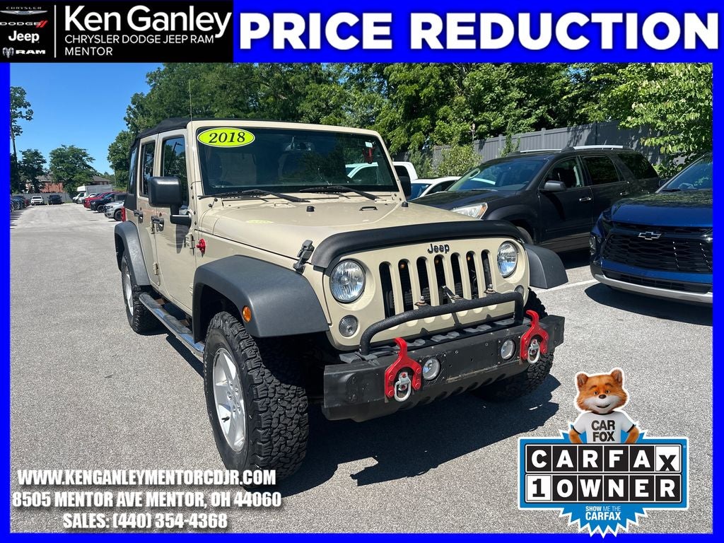 2018 Jeep Wrangler JK Unlimited Sport S 4x4