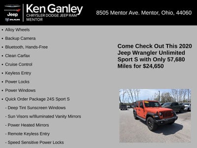 2020 Jeep Wrangler Unlimited Sport S 4x4