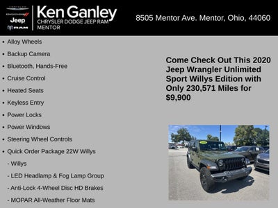 2020 Jeep Wrangler Unlimited Willys 4x4