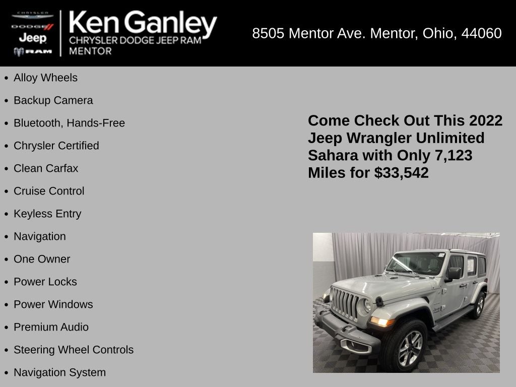 2022 Jeep Wrangler Unlimited Sahara 4x4