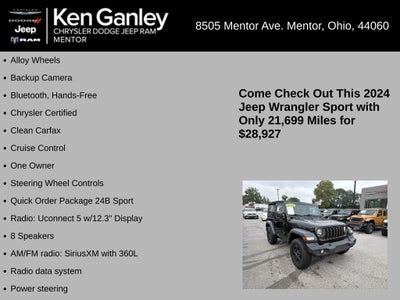 2024 Jeep Wrangler 2-Door Sport 4x4