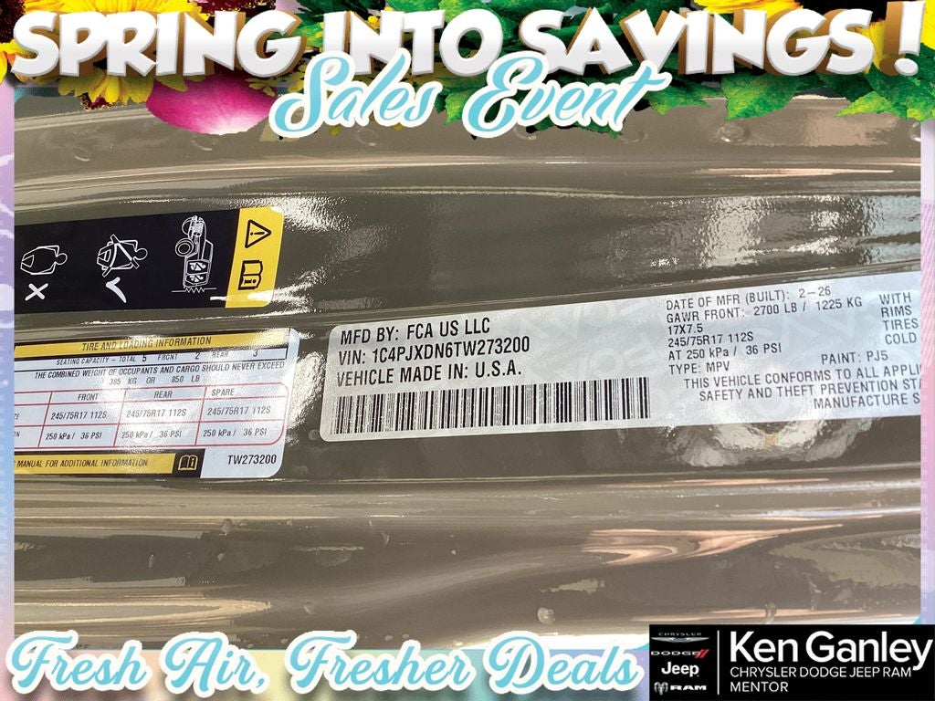 2026 Jeep Wrangler WRANGLER 4-DOOR SPORT S