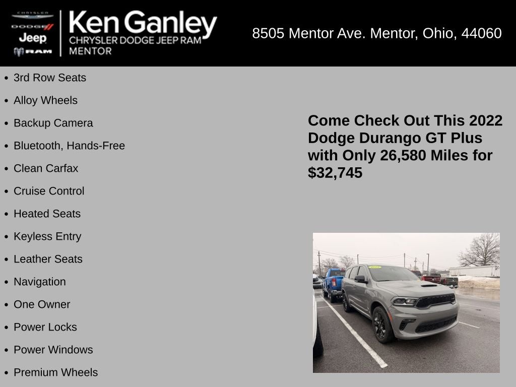 2022 Dodge Durango GT Plus AWD