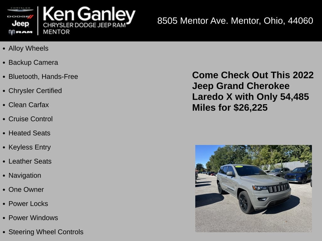 2022 Jeep Grand Cherokee WK Laredo X 4x4