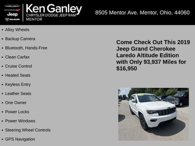 2019 Jeep Grand Cherokee Altitude 4x4