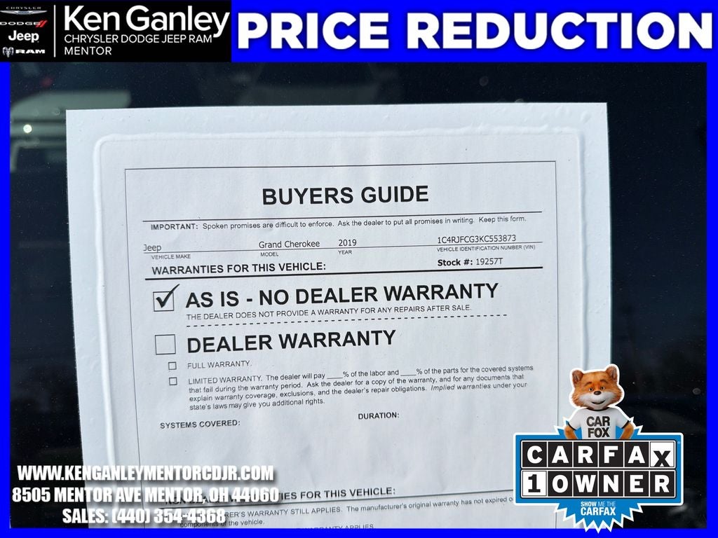 2019 Jeep Grand Cherokee Overland 4x4