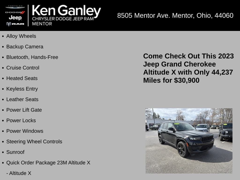 2023 Jeep Grand Cherokee Altitude X 4x4