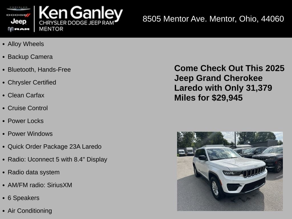 2025 Jeep Grand Cherokee Laredo 4x4