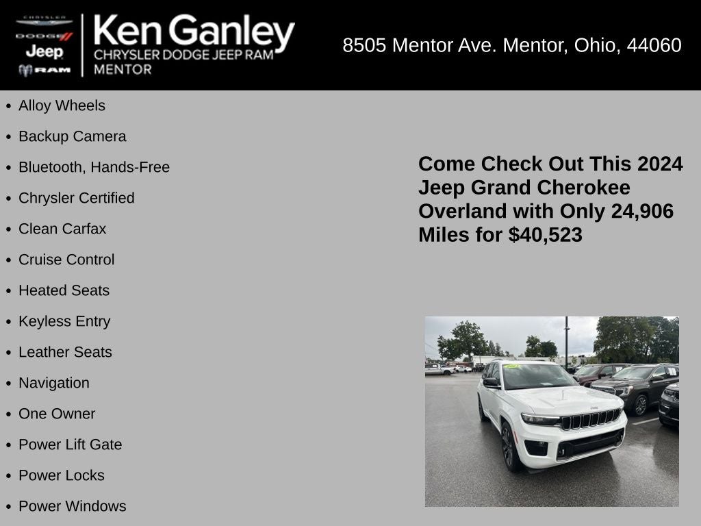 2024 Jeep Grand Cherokee Overland 4x4