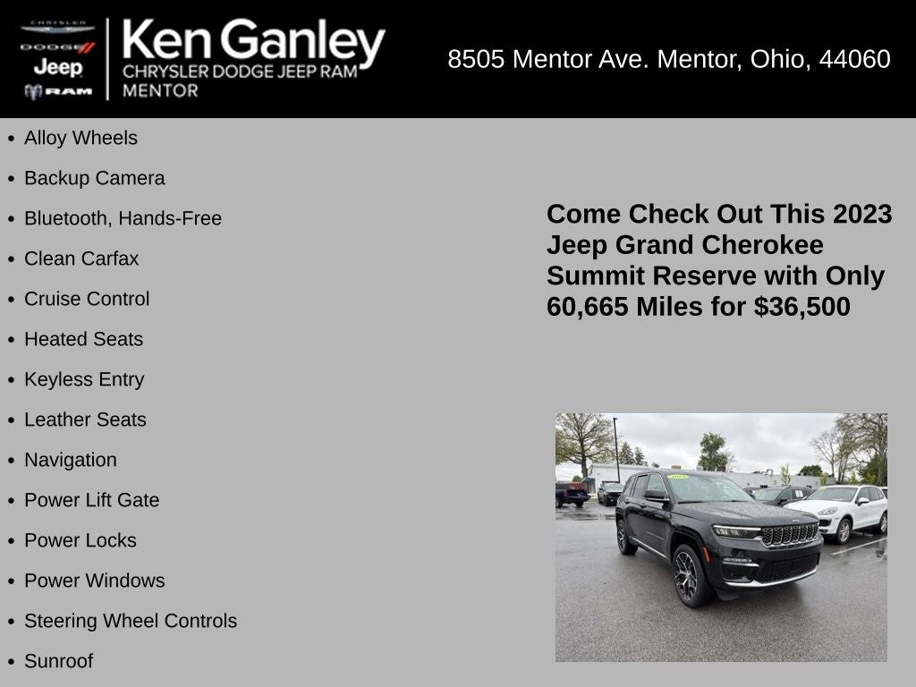 2023 Jeep Grand Cherokee Summit Reserve 4x4