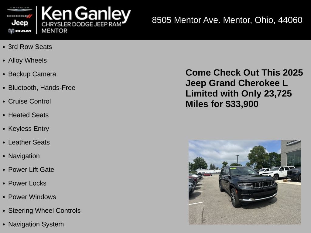 2025 Jeep Grand Cherokee L Limited 4x2
