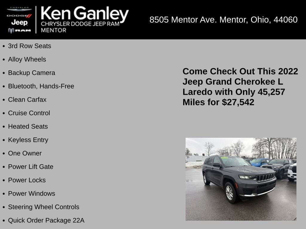 2022 Jeep Grand Cherokee L Laredo 4x4