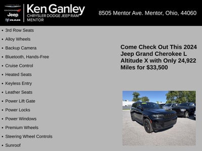 2024 Jeep Grand Cherokee L Altitude X 4x4