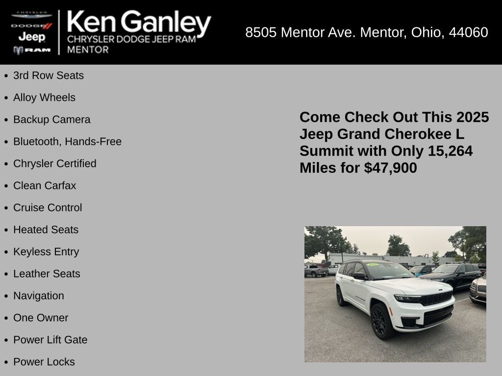 2025 Jeep Grand Cherokee L Summit 4x4