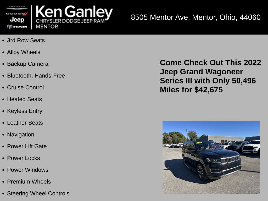 2022 Jeep Grand Wagoneer Series III 4x4