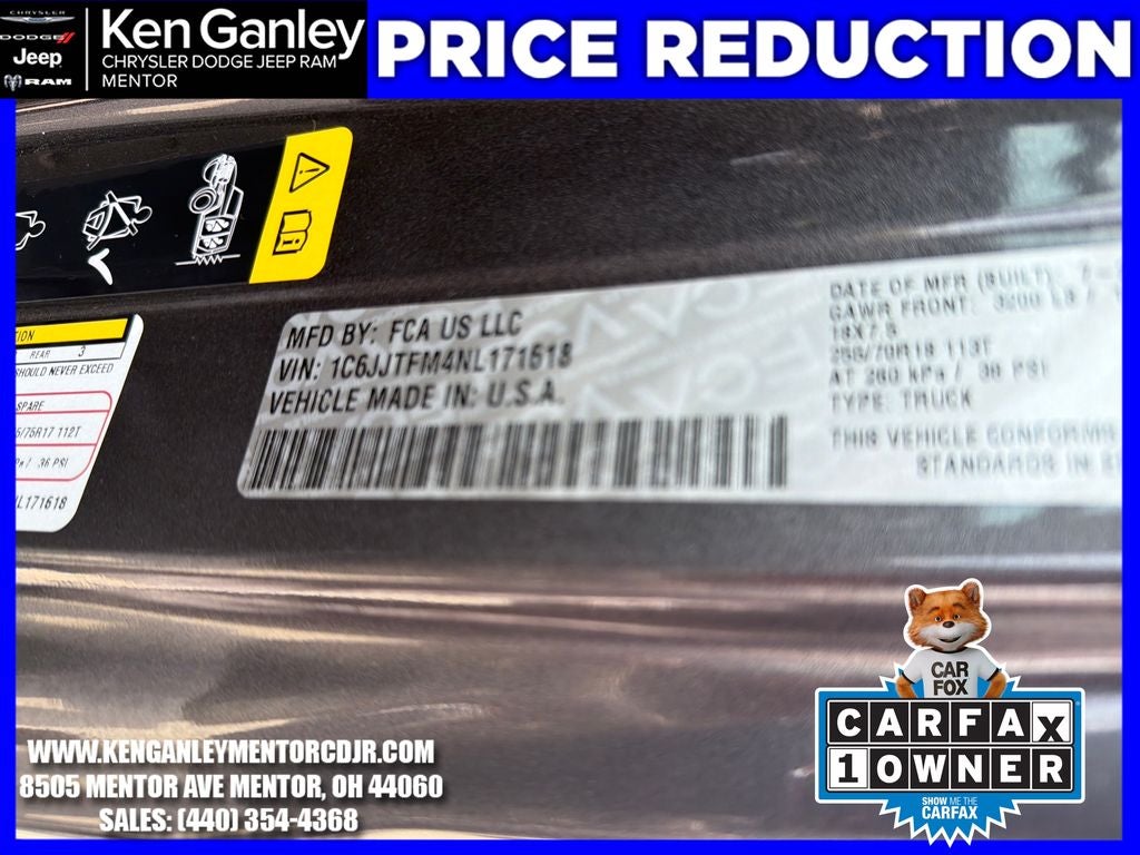 2022 Jeep Gladiator Overland 4x4