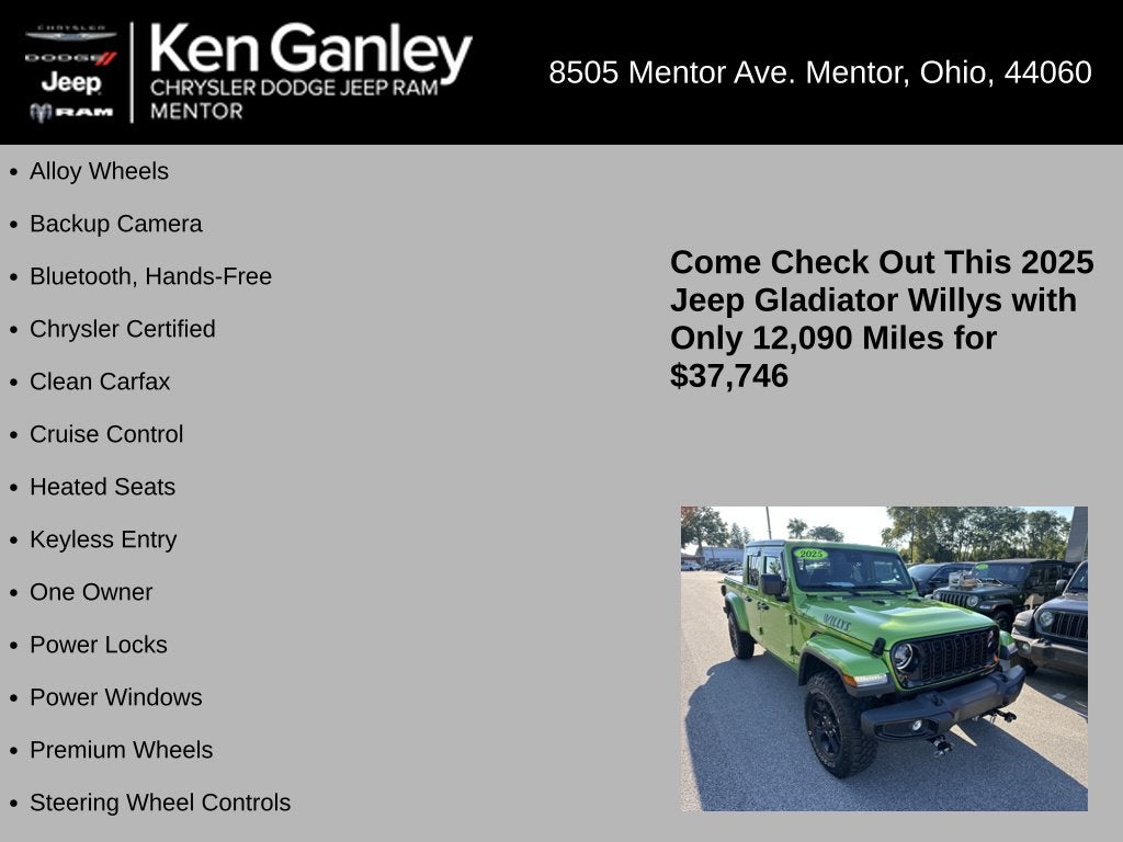 2025 Jeep Gladiator Willys