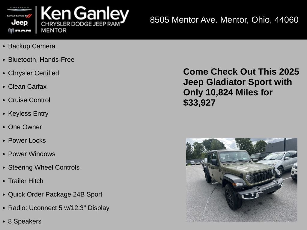 2025 Jeep Gladiator Sport