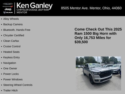 2025 RAM 1500 Big Horn Crew Cab 4x4 5'7' Box