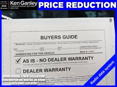 2019 RAM 1500 Big Horn/Lone Star Crew Cab 4x4 5'7' Box