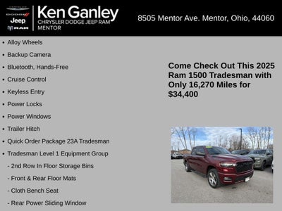 2025 RAM 1500 Tradesman Crew Cab 4x4 5'7' Box