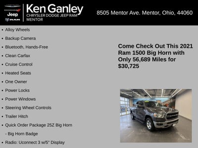 2021 RAM 1500 Big Horn Quad Cab 4x4 6'4' Box