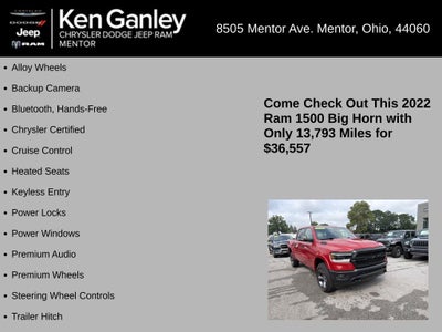 2022 RAM Ram 1500 Big Horn Crew Cab 4x4 5'7' Box