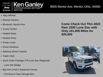 2023 RAM 1500 Lone Star Crew Cab 4x4 5'7' Box
