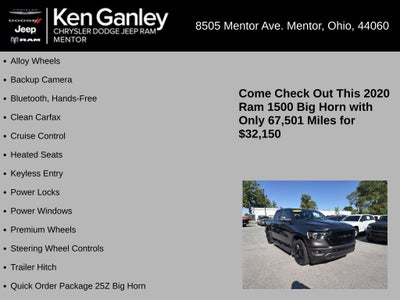 2020 RAM 1500 Big Horn Crew Cab 4x4 5'7' Box