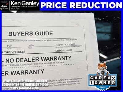 2020 RAM 1500 Big Horn Crew Cab 4x4 5'7' Box