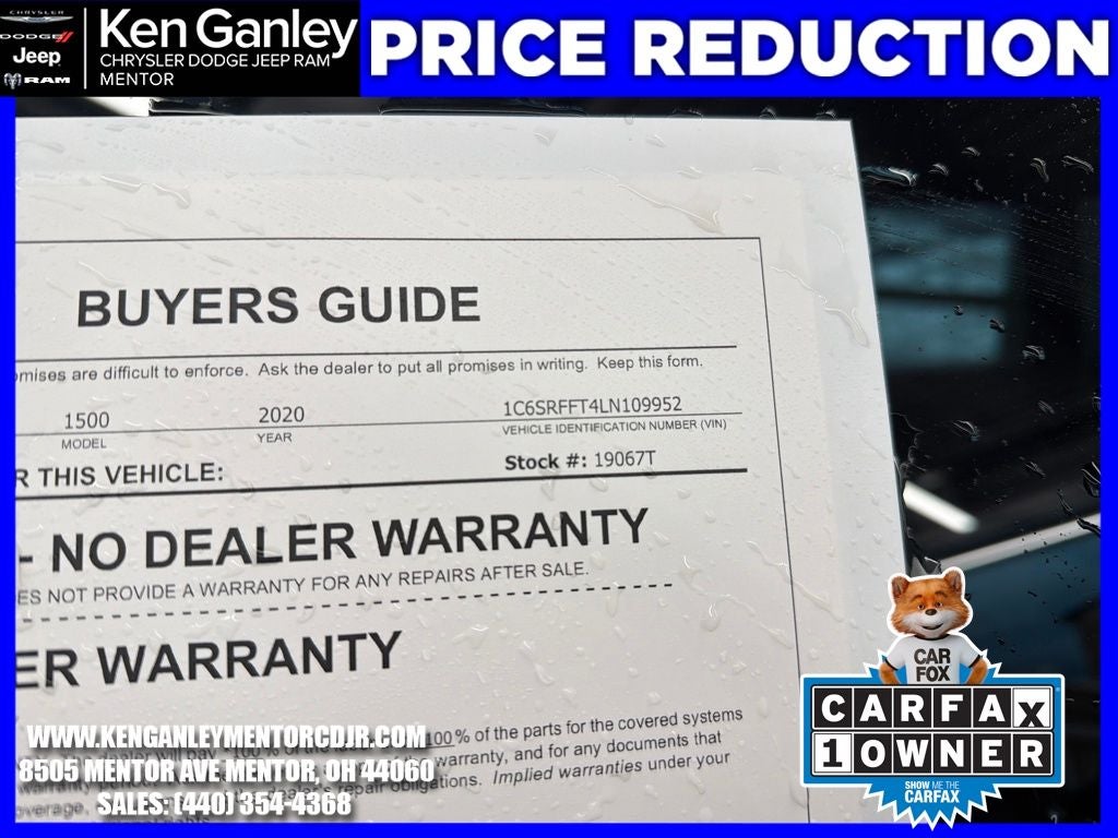 2020 RAM 1500 Big Horn Crew Cab 4x4 5'7' Box