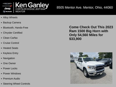 2023 RAM 1500 Big Horn Crew Cab 4x4 5'7' Box