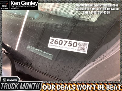 2026 RAM Ram 1500 RAM 1500 WARLOCK CREW CAB 4X4 5'7' BOX
