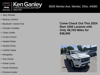 2024 RAM 1500 Laramie Crew Cab 4x4 5'7' Box