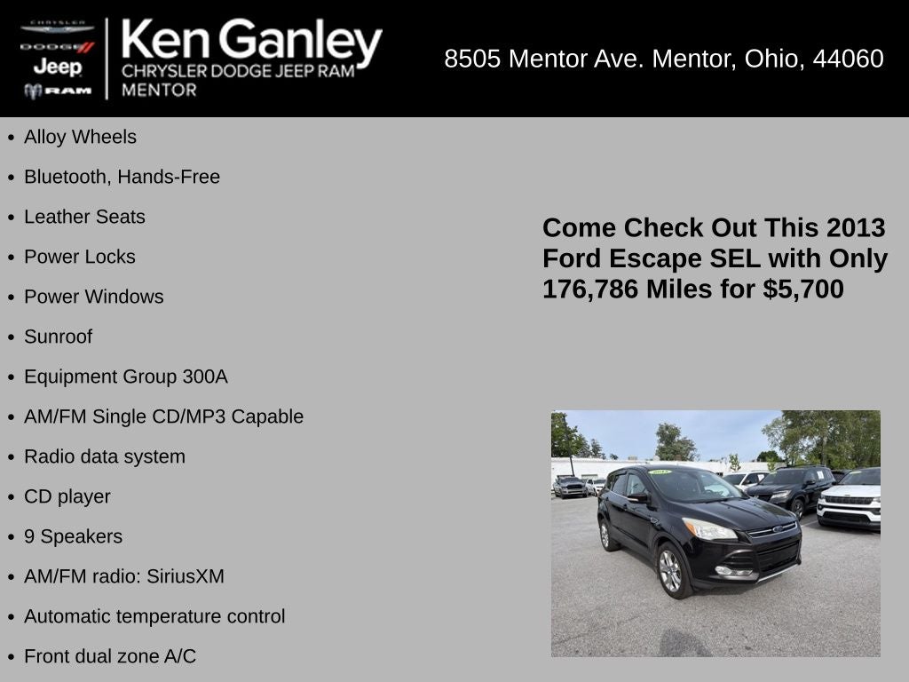 2013 Ford Escape SEL
