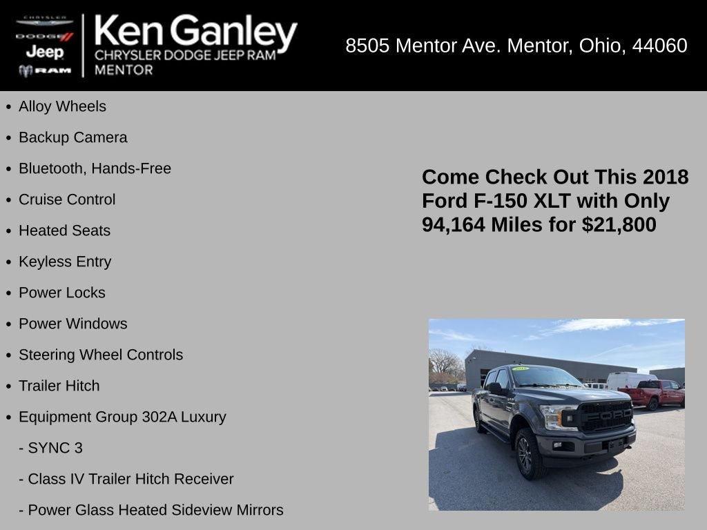 2018 Ford F-150 XLT