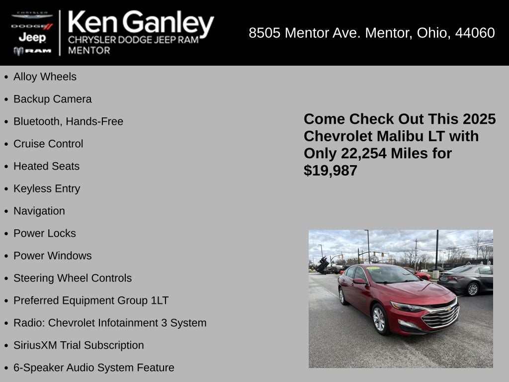 2025 Chevrolet Malibu FWD 1LT