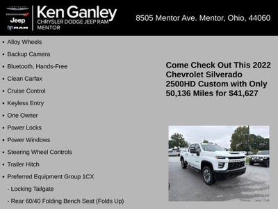 2022 Chevrolet Silverado 2500HD 4WD Crew Cab Standard Bed Custom