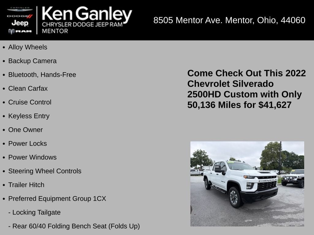 2022 Chevrolet Silverado 2500HD 4WD Crew Cab Standard Bed Custom