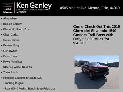 2019 Chevrolet Silverado 1500 Custom Trail Boss
