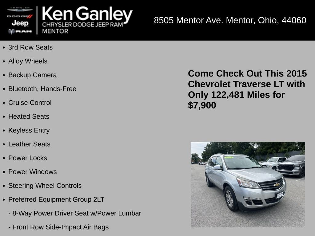 2015 Chevrolet Traverse 2LT