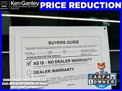 2023 Chevrolet Tahoe 4WD Z71