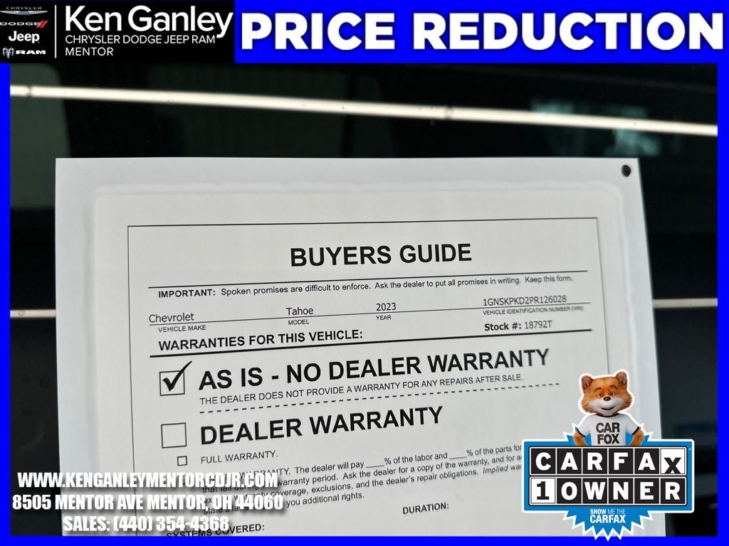 2023 Chevrolet Tahoe 4WD Z71