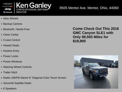 2016 GMC Canyon SLE