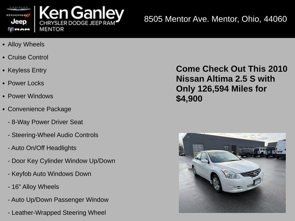 2010 Nissan Altima 2.5 S