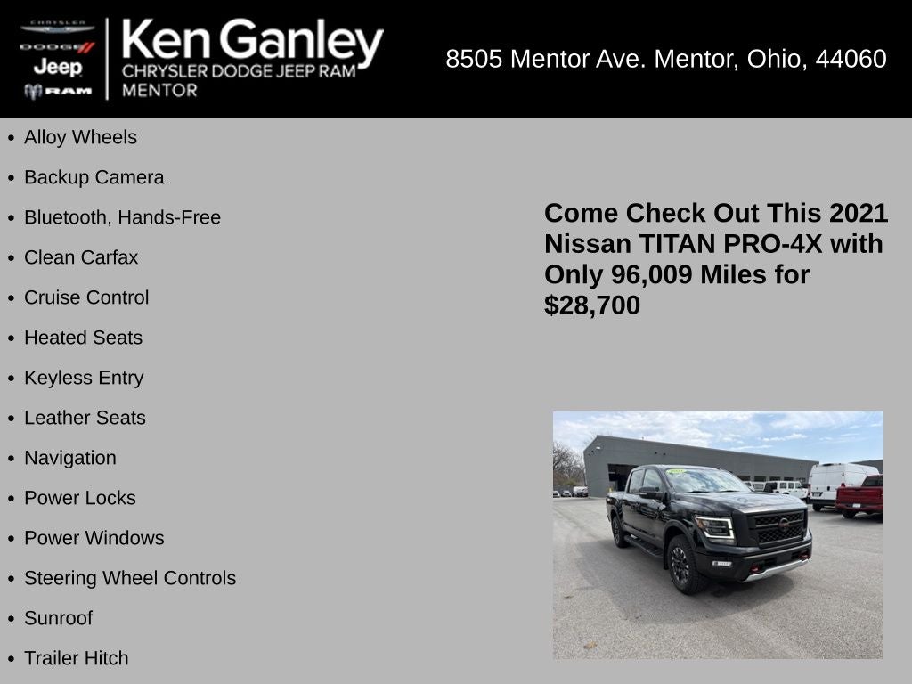 2021 Nissan TITAN Crew Cab PRO-4X 4x4