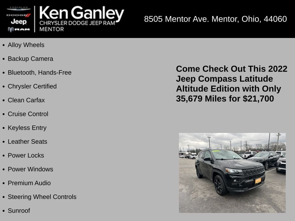 2022 Jeep Compass Altitude 4x4