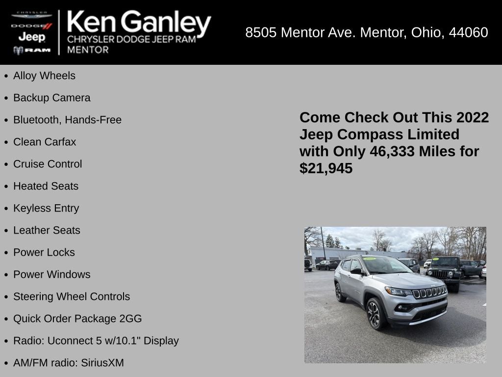 2022 Jeep Compass Limited 4x4