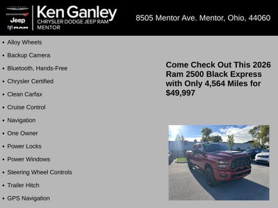 2026 RAM Ram 2500 Black Express Crew Cab 4x4 6'4' Box