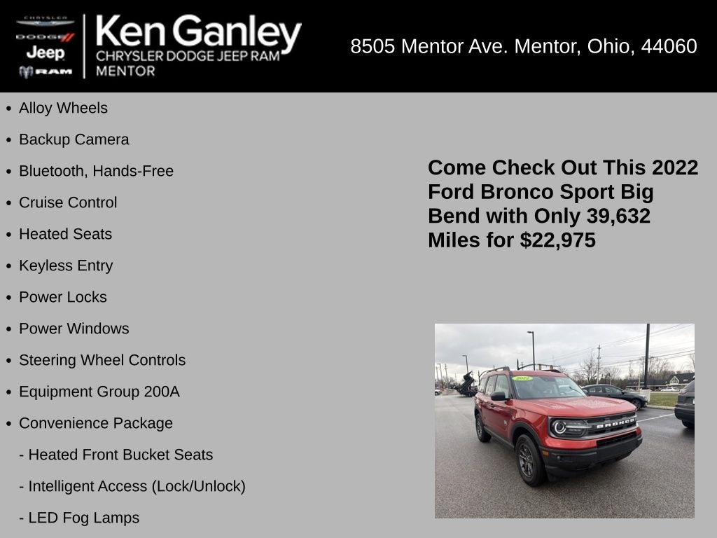 2022 Ford Bronco Sport Big Bend